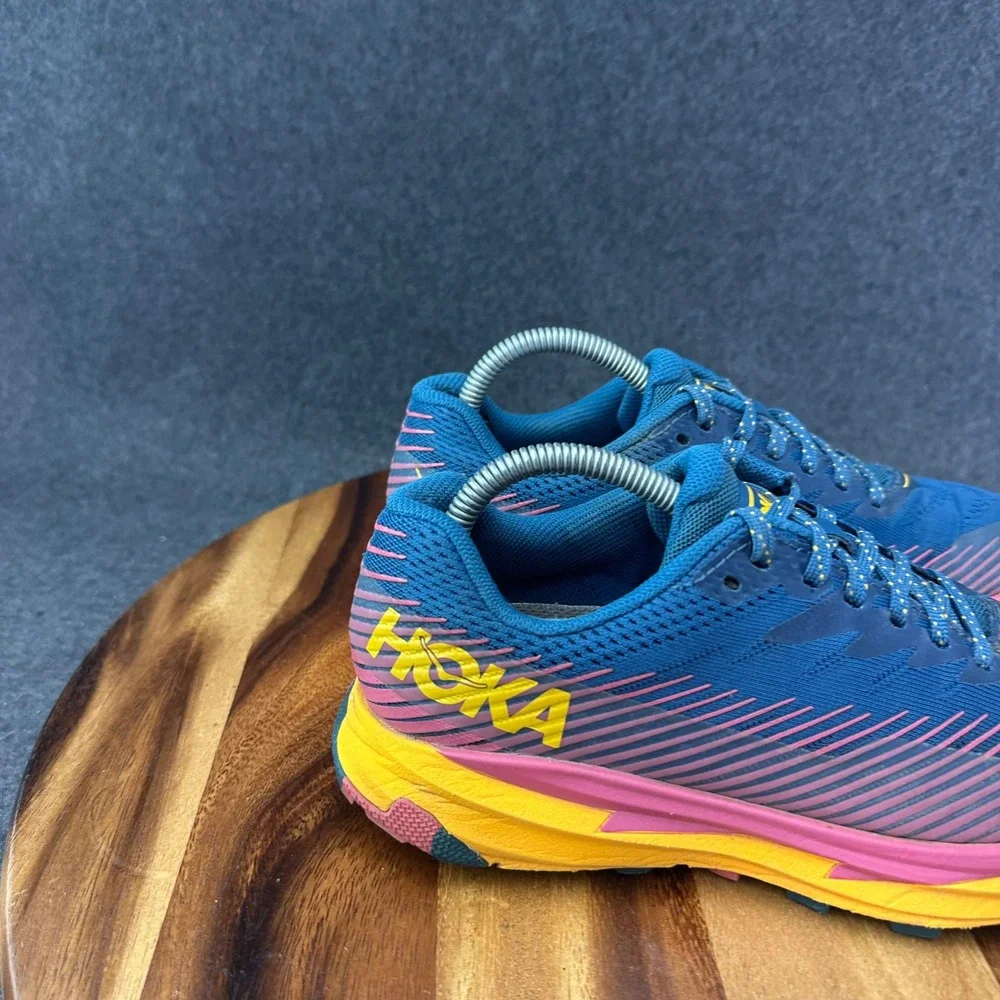Hoka One One Torrent 2 Trail Running Shoes Womens Size 5 Real Teal Cantaloupe